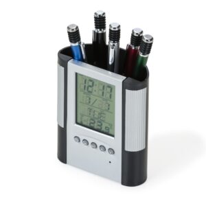 26021-Porta Caneta com Relógio