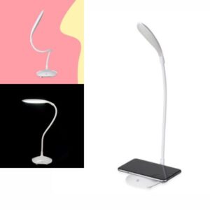 26043-Luminária LED de mesa, articulável e superfície para carregar dispositivos por indução