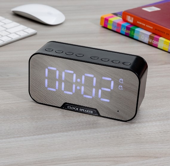 40026-Caixa de Som Multimídia com Relógio e Suporte para Celular - Imagem 5