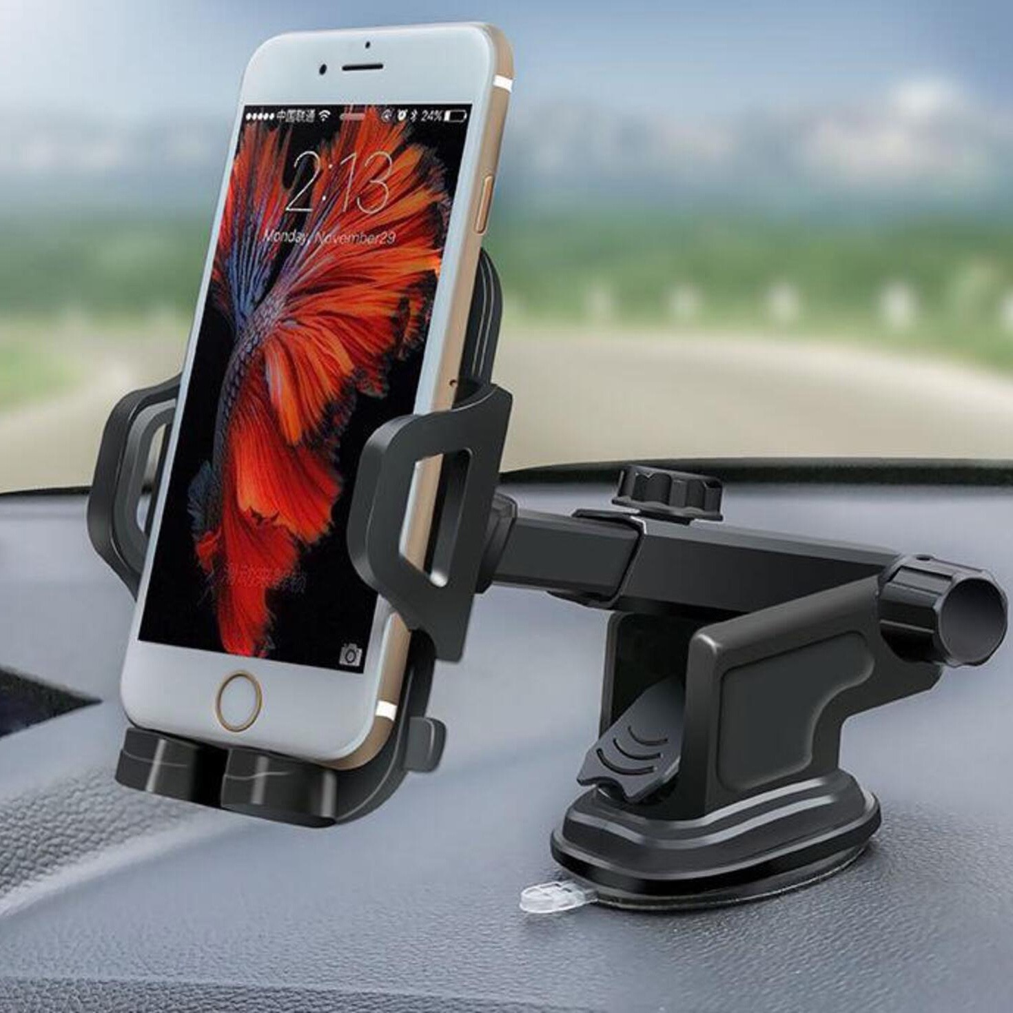 51027-Suporte Veicular Celular Gps Ventosa Gruda Painel Automatic - Imagem 3