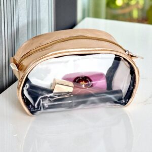 BC9134-Nécessaire em Cristal com Metal Pequena 16x10x8cm