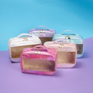 91089-Necessaire Sintética Holográfica Impermeável