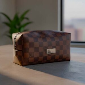 BC9186-Nécessaire em sintetico xadrez