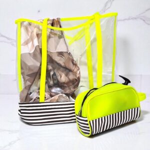 BC5801-KIT COM 2 PEÇAS SACOLA GRANDE E NÉCESSAIRE EM COLUMBIA IDEAL PARA VIAGENS E PRAIA