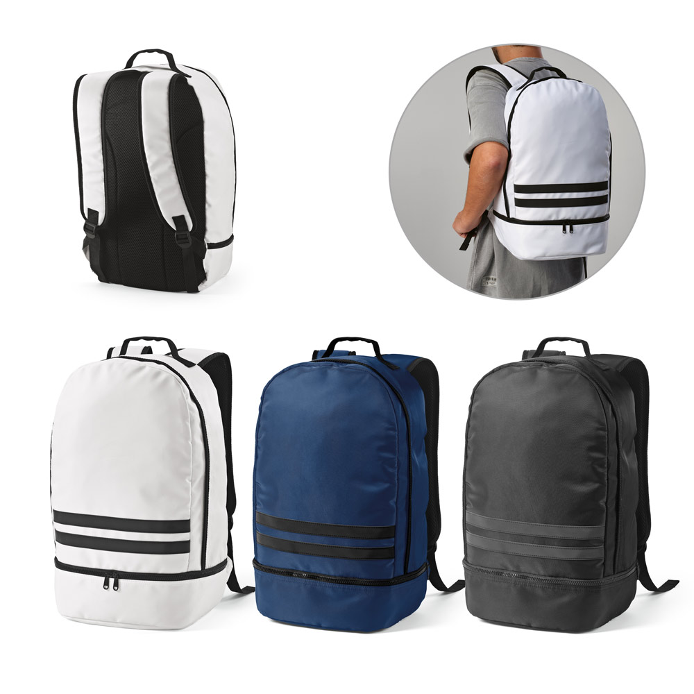 90301-Mochila em 290T poliéster reciclado em sarja com forro em 210D poliéster reciclado