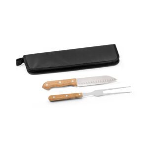 80149- Kit churrasco com estojo em 210D com 2 peças