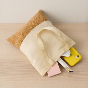 95402-Sacola Ecológica Algodão Fundo Cortiça